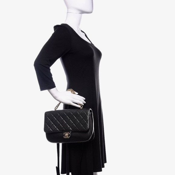 ISO Chanel Caviar Quilted Large Studded Flap Bag - Picture 2 of 16